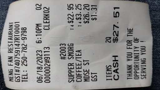 Photo of Meng Fan Restaurant - 1025 Alaska Ave, Dawson Creek, BC V1G 1Y7